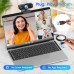 TRAUSI 1080P HD Webcam with Microphone, Noise Cancellation, Privacy Cover, Wide-Angle Lens, Auto Light Correction, Plug & Play USB Webcam for Laptop, Desktop, PC, Mac, Zoom, Skype, Streaming Black